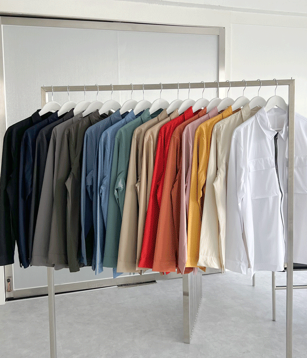 시원한 사방스판 셔츠 자켓(16color)